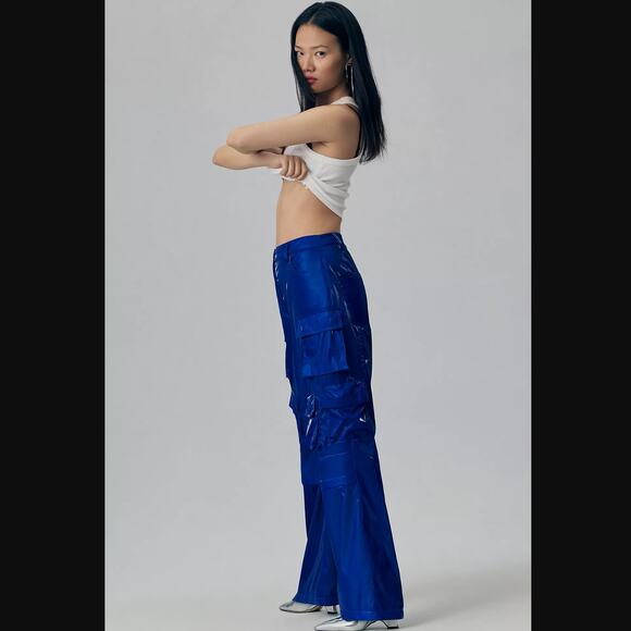 Avec Les Filles Wide-Leg Cargo Pants - New Size 10 - Picture 3 of 5